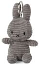 Miffy Plush Keychain ECO Corduroy - Grey
