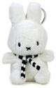 Miffy Plush Keychain Winter Miffy with Scarf - White