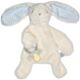 ES Kids Bunny Comforter with Dummy Holder - Cream/Blue (30cm)