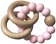 Alimrose Beechwood Teether Ring Set - Rosewater