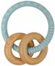 ES Kids Wood Rings Silicone Teether - Blue