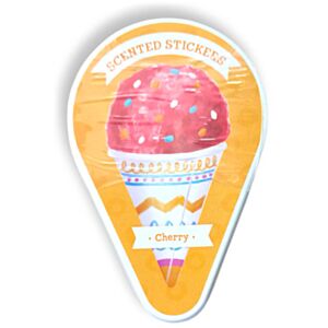 Cherry Ice Cream Scratch & Sniff Stickers Tin