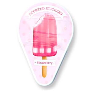 Strawberry Ice Cream Scratch & Sniff Stickers Tin