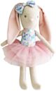Alimrose Linen Baby Pearl Bunny Toy - Lilly Blue (27cm)