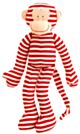 Alimrose Monkey Toy Rattle - Red Stripe (30cm)