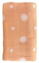 OB Designs Muslin Swaddle Wrap - Peach Daisy Print (120cm)