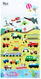 Rex London 3D Puffy Stickers - Vehicles