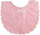 Alimrose Scallop Bib - Pink with Ivory Spot
