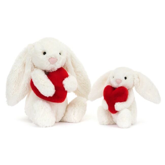 Jellycat Bashful Red Love Heart Bunny - Little (20cm)