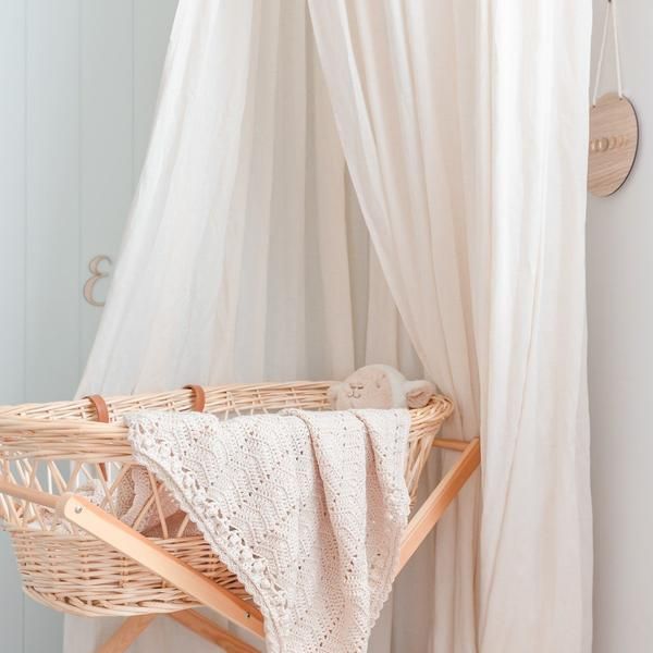 O.B. Designs Handmade Crochet Baby Blanket Vanilla