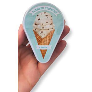 Vanilla Ice Cream Scratch & Sniff Stickers Tin