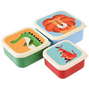 Rex London Colourful Creatures Set of 3 Snack Boxes