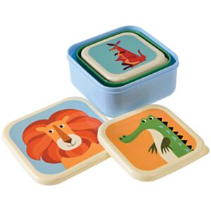 Rex London Colourful Creatures Set of 3 Snack Boxes