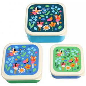 Rex London Fairies in the Garden Set of 3 Snack Boxes